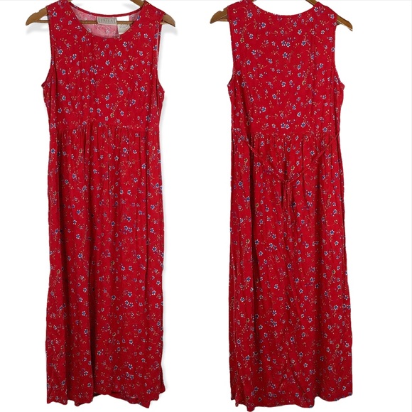 Vintage Dresses & Skirts - Vintage Sleeveless Floral Dress